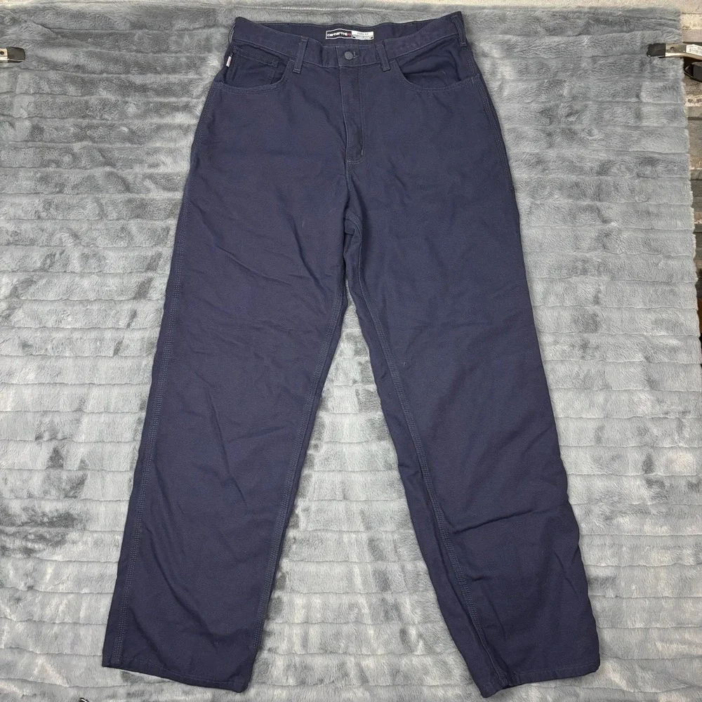 Carhartt FR Loose Fit Flame Resistant Work Pants Navy Blue BN0189-FRM 34x32
